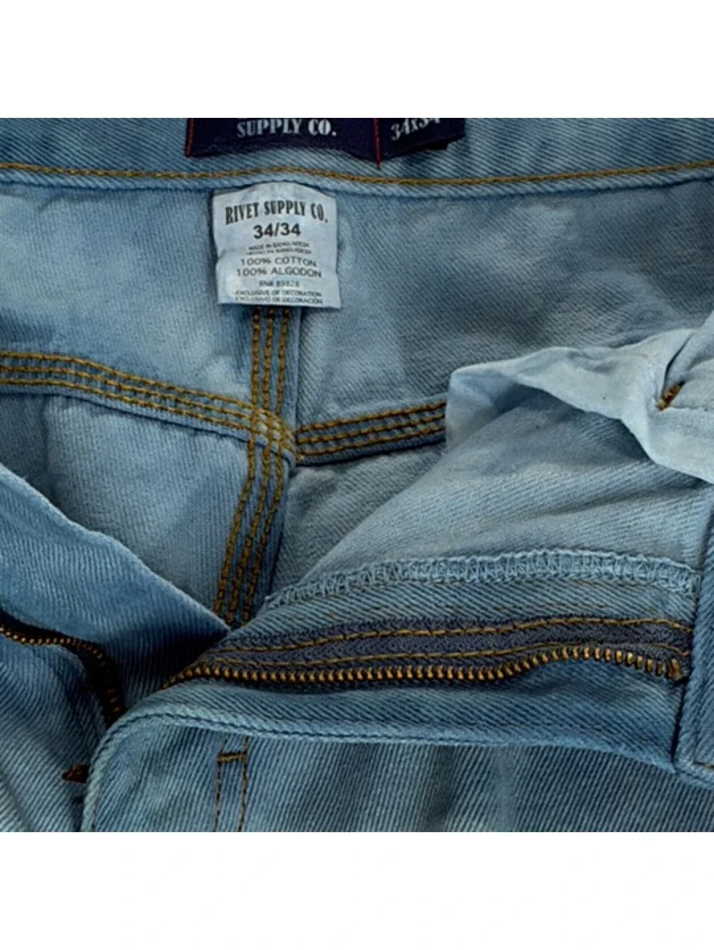 Vintage 90s Rivet Supply Co. Acid Wash Jeans 34x34